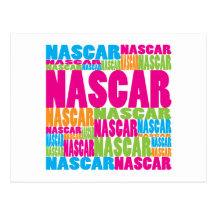 Colourful NASCAR Post Card
