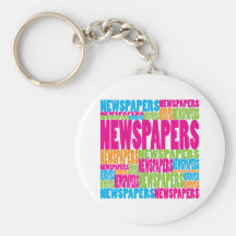 Colourful Newspapers Key Chain