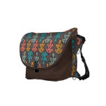 Colourful Oak Leaf Pattern Messenger Bag messenger bags
