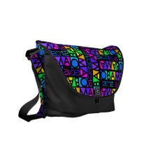 Colourful Obama 2012 messenger bag