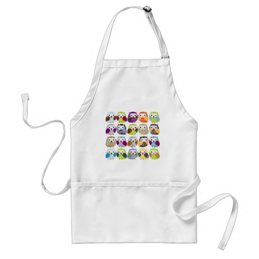 Colourful Owl Pattern Apron