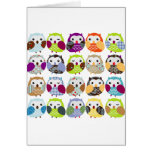 Colourful Owl Pattern Cards