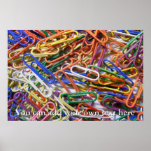 Colourful Paperclip Poster