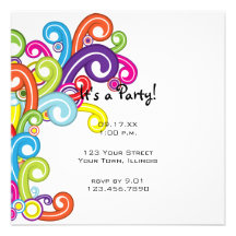 Colourful Party Invitation