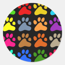 Colourful Paws Stickers