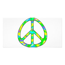 colourful peace sign picture card