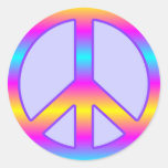Colourful Peace Sign Stickers