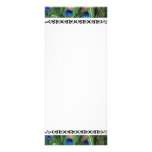 Colourful Peacock Feather Wedding Table Numbers Custom Rack Cards