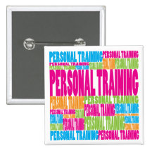 Colourful Personal Training Pinback Buttons