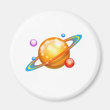 Colourful Planets Fridge Magnet