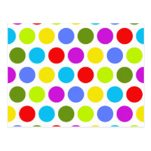 Colourful Polka Dots Postcards