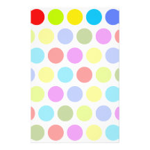 Colourful Polka Dots Stationery