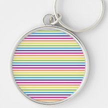 Colourful Rainbow Stripes Pattern Gifts for Teens Key Chain