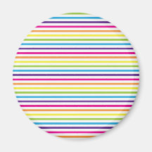 Colourful Rainbow Stripes Pattern Gifts for Teens Magnets