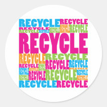 Colourful Recycle Sticker