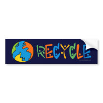 Colourful Recycling bumper stickers