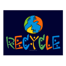 Colourful Recycling Postcard