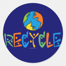 Colourful Recycling Round Stickers