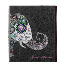 Colourful Retro Floral Elephant & Diamonds iPad Cases