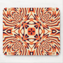 Colourful Retro Floral Seamless Pattern Mouse Pad