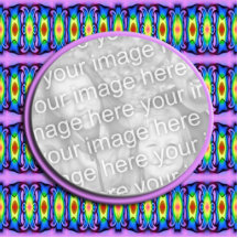 colourful ribbons photoframe cut out