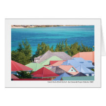 Colourful Roofs of Saint Martin II Card