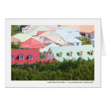 Colourful Roofs of Saint Martin III Card