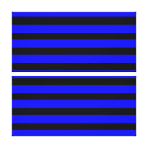 Colourful Royal Blue and Black Striped Pattern Canvas Print