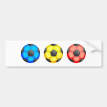 Colourful Soccer Balls Bumper Sticker