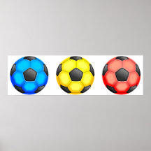 Colourful Soccer Balls Print