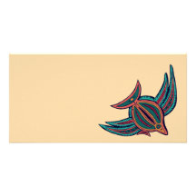 Colourful South Seas Art Personalized Photo Card