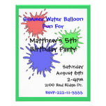 Colourful Splats Boy's Birthday Invitation