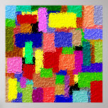 Colourful squares poster