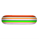 Colourful STRIPES Pattern Pastels Girly Spring Tex Skate Deck