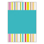 Colourful Stripes, Teal Card