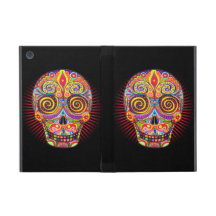 Colourful Sugar Skull iPad Mini Case with Kickstan