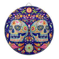 Colourful Sugar Skulls Dartboard Day of the Dead dartboards