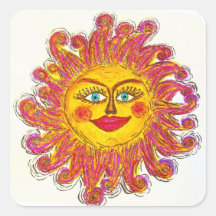 Colourful Sun Sticker