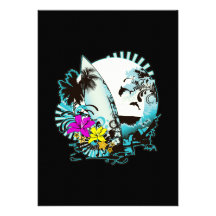 Colourful Surfer Logo Personalised Announcement