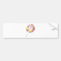 colourful swirly lollipop bumper stickers