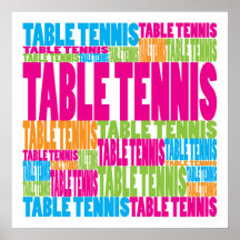 Colourful Table Tennis Poster