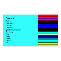 Colourful Television Stripes wallpaper Business Card