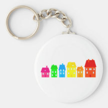 Colourful Town Keychain
