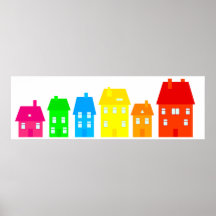 Colourful Town Print