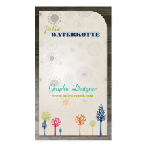 Colourful Trees Graphic Design Business Cards