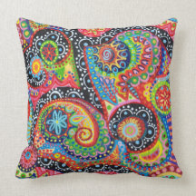 Colourful Tribal Abstract Art Pillow