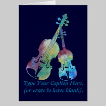 Colourful Violin and Viola cards