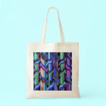 Colourful Wavy Weave Abstract Tote bags