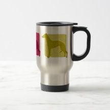 Colourful Whippet Silhouettes Travel Mug