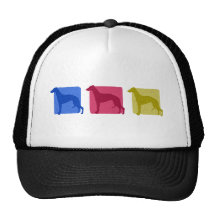 Colourful Whippet Silhouettes Trucker Hats